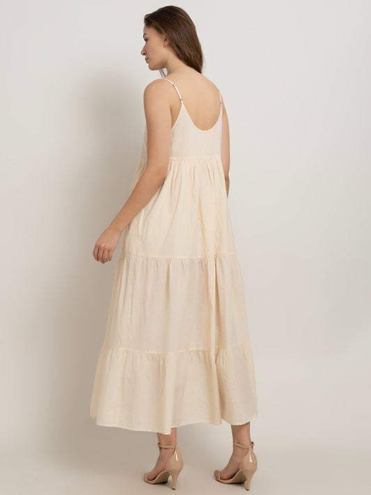 Fleur Maxi Dress with Front Embroidery Detail