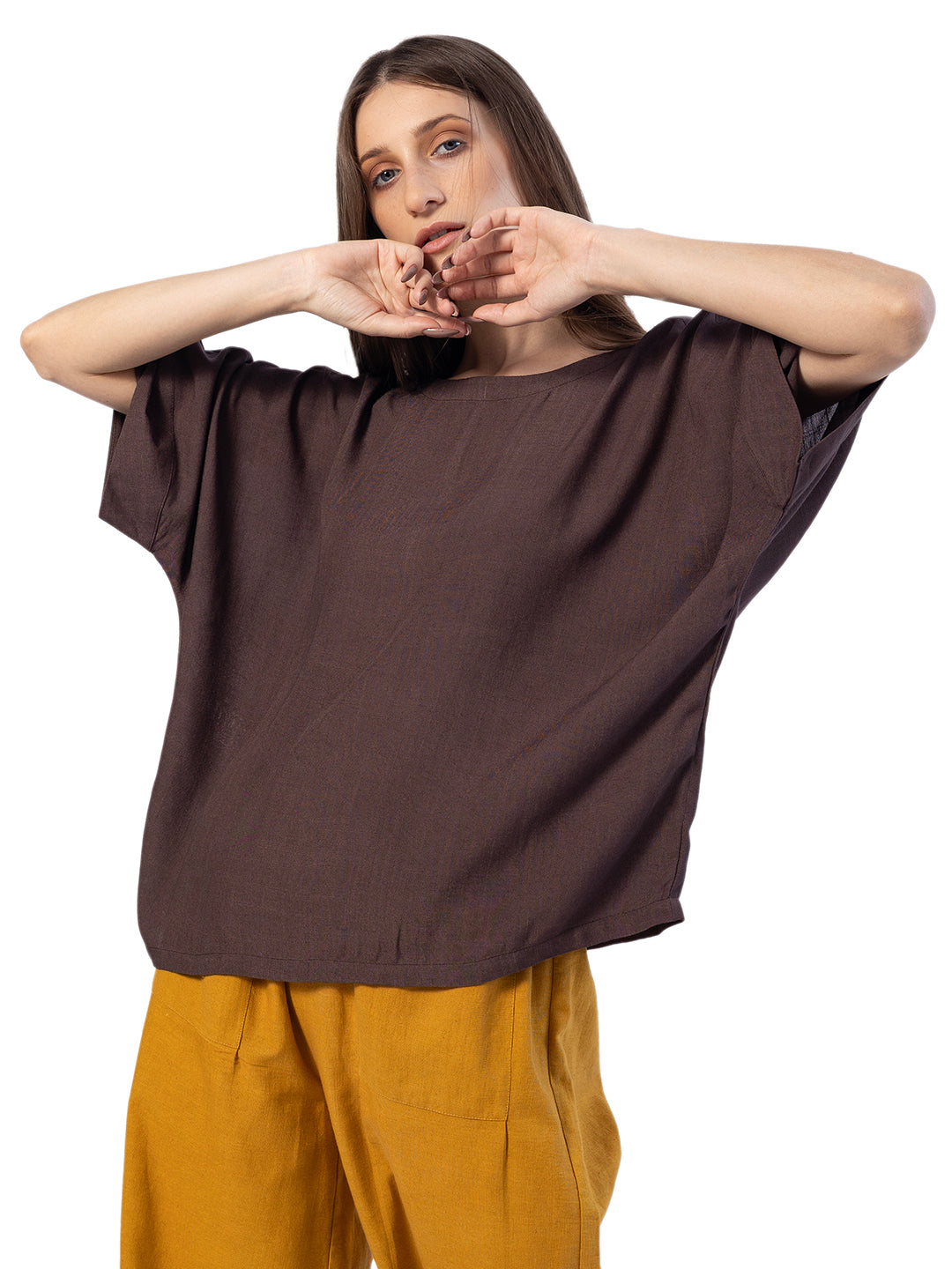 ERDA RELAXED FIT ROUND NECK TOP