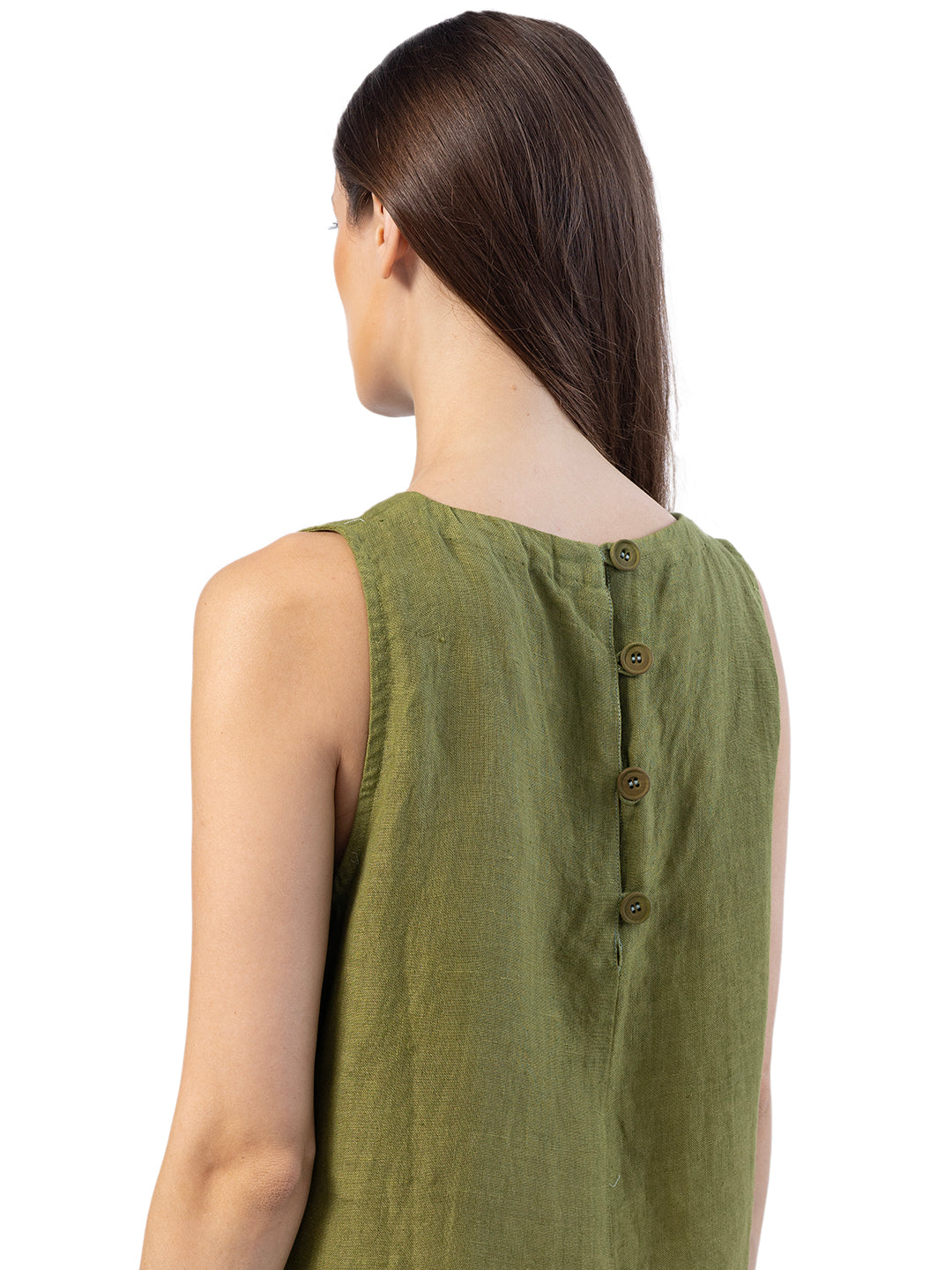 TERRA SLEEVELESS LINEN JUMPSUIT