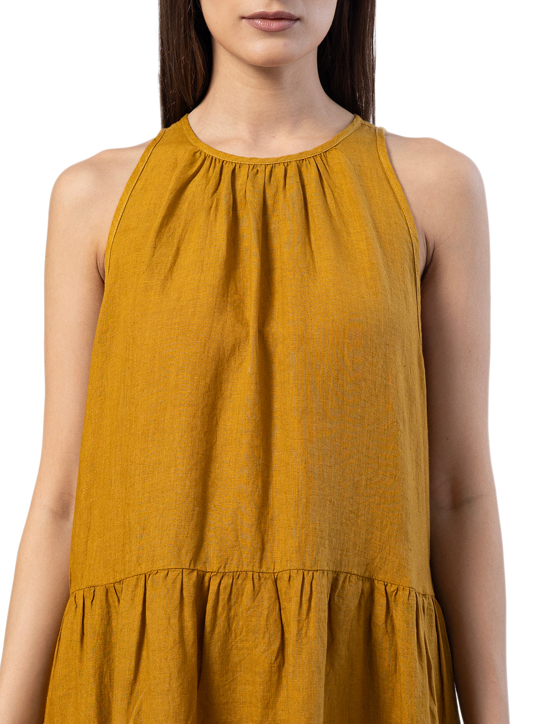 GAEA TIERED GATHERED MAXI DRESS