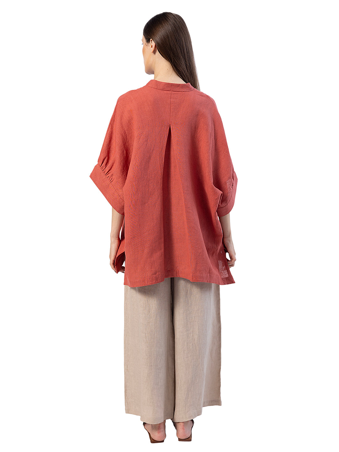 ALITA V NECK TOP FABRIC – COTTON LINEN