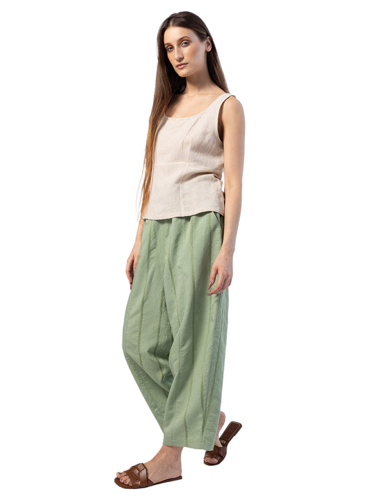 ARA COTTON LINEN SLEEVELESS TOP