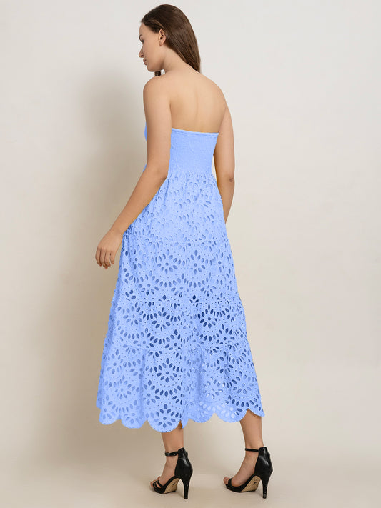 Enkai Off-Shoulder Smocked Bustier Dress