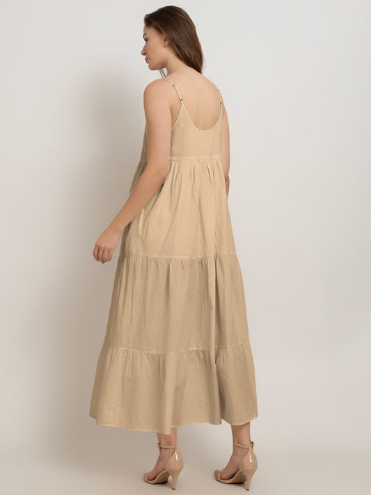 Fleur Maxi Dress with Front Embroidery Detail