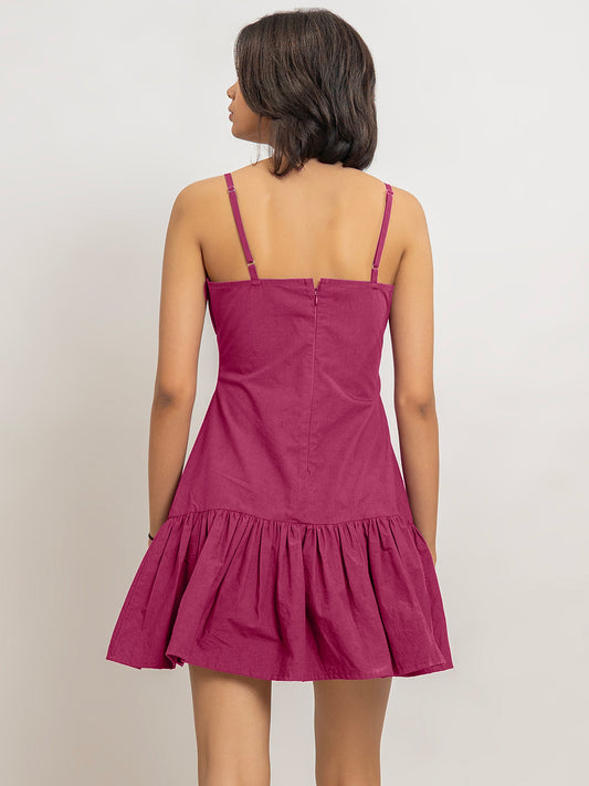 Li Mei Mini Dress with Gathers Detail