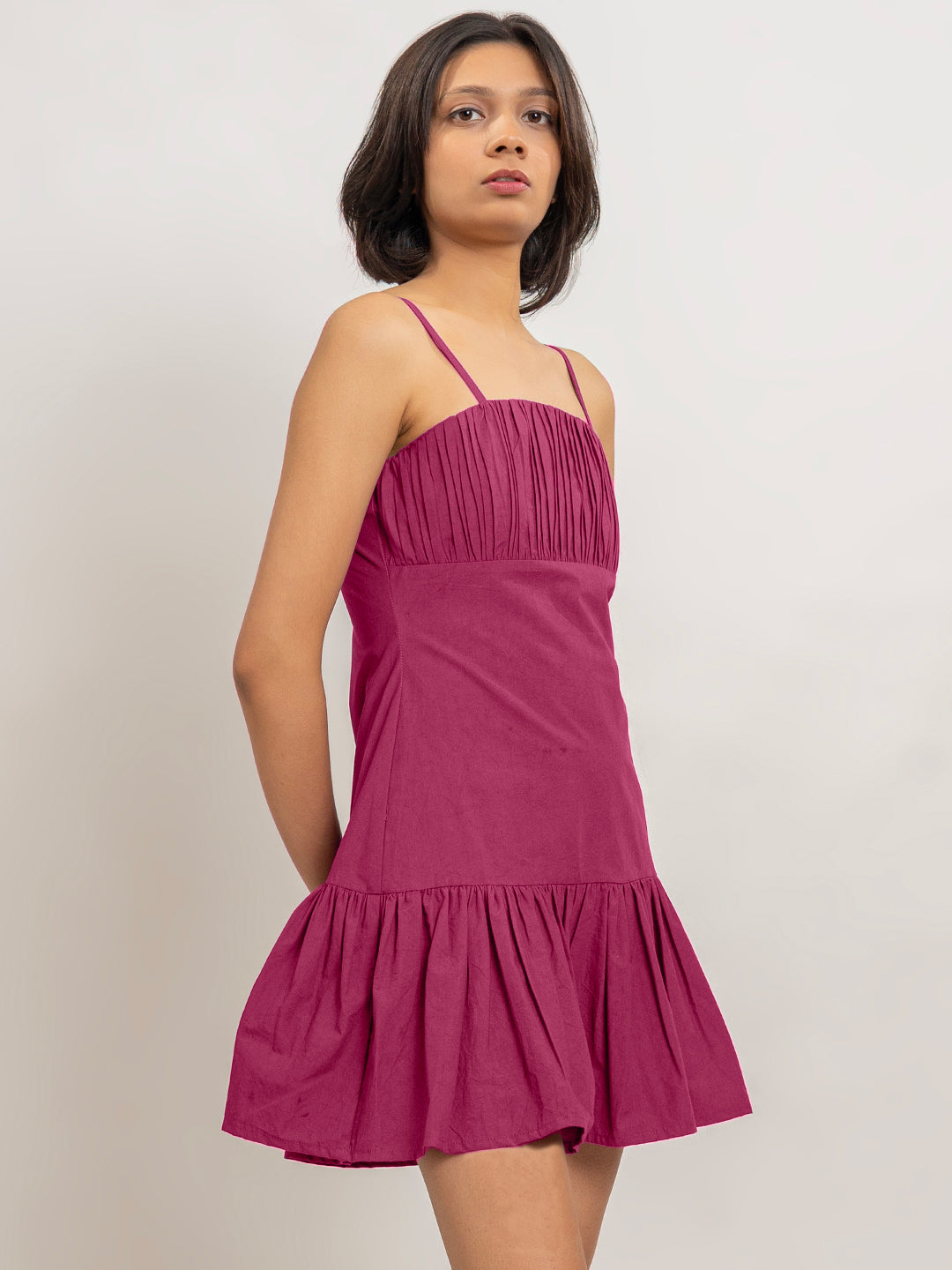 Li Mei Mini Dress with Gathers Detail