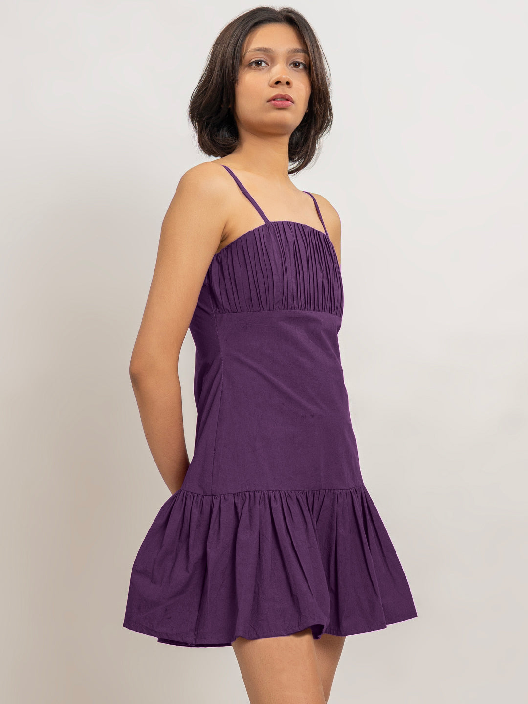 Li Mei Mini Dress with Gathers Detail