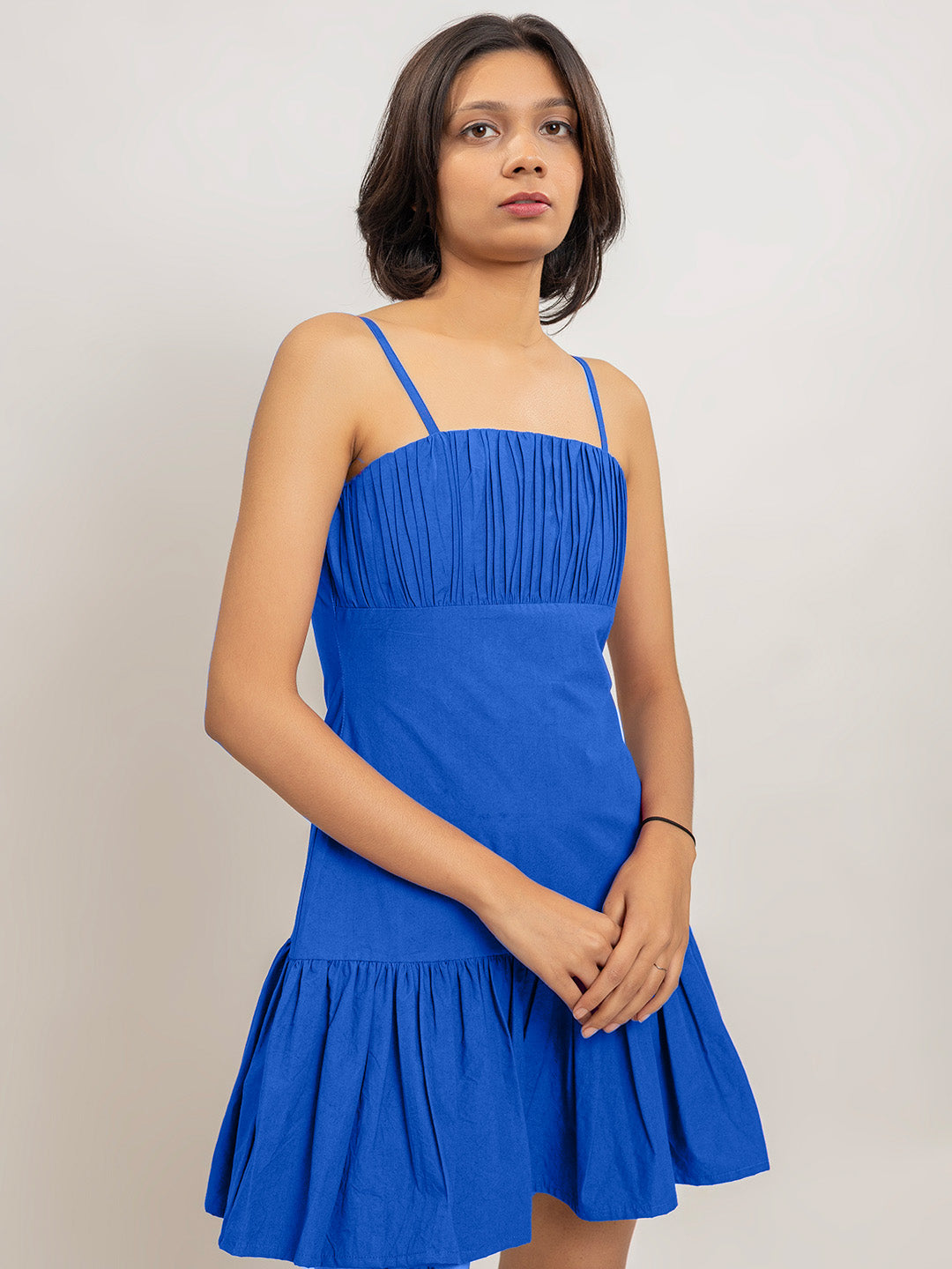 Li Mei Mini Dress with Gathers Detail