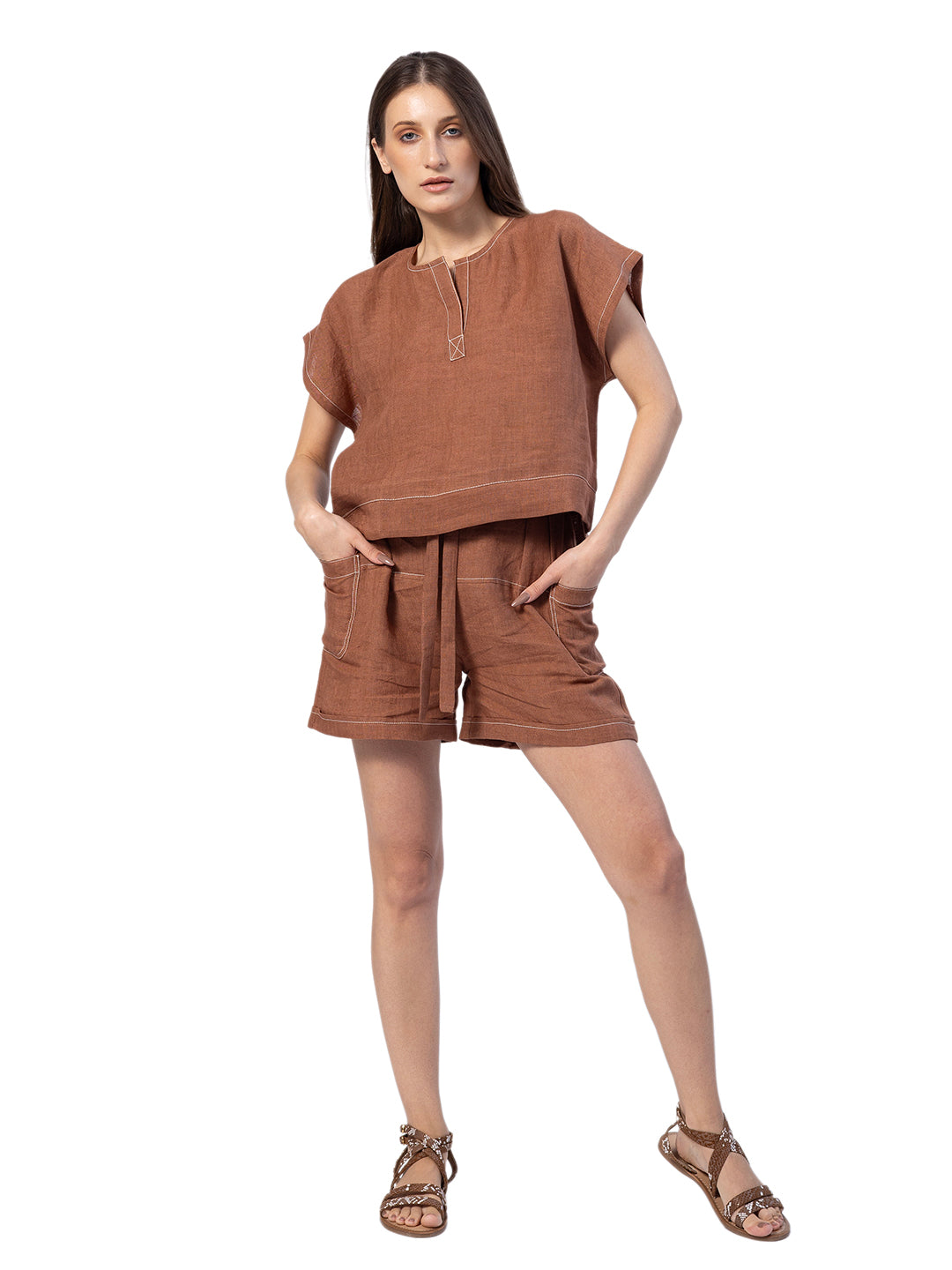 HAILEY LINEN CO ORD SET