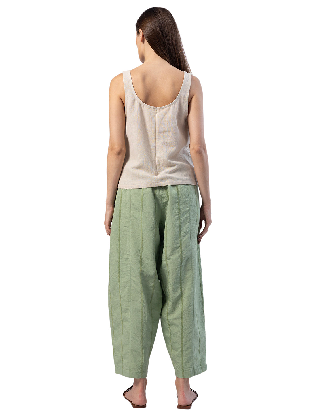 ARA COTTON LINEN SLEEVELESS TOP