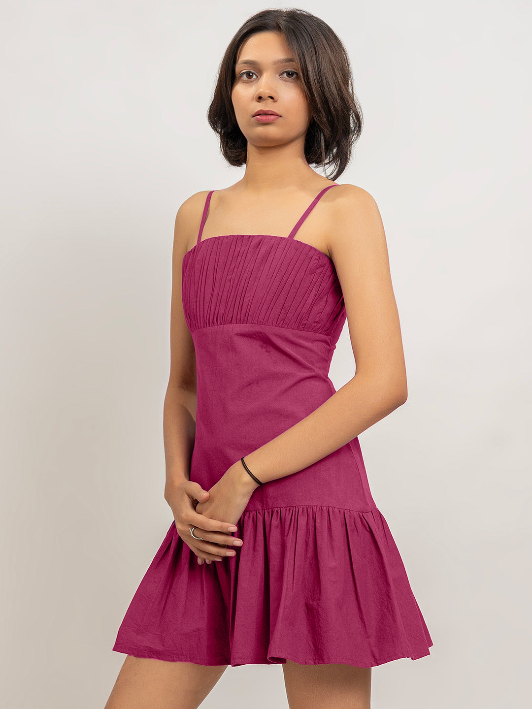 Li Mei Mini Dress with Gathers Detail