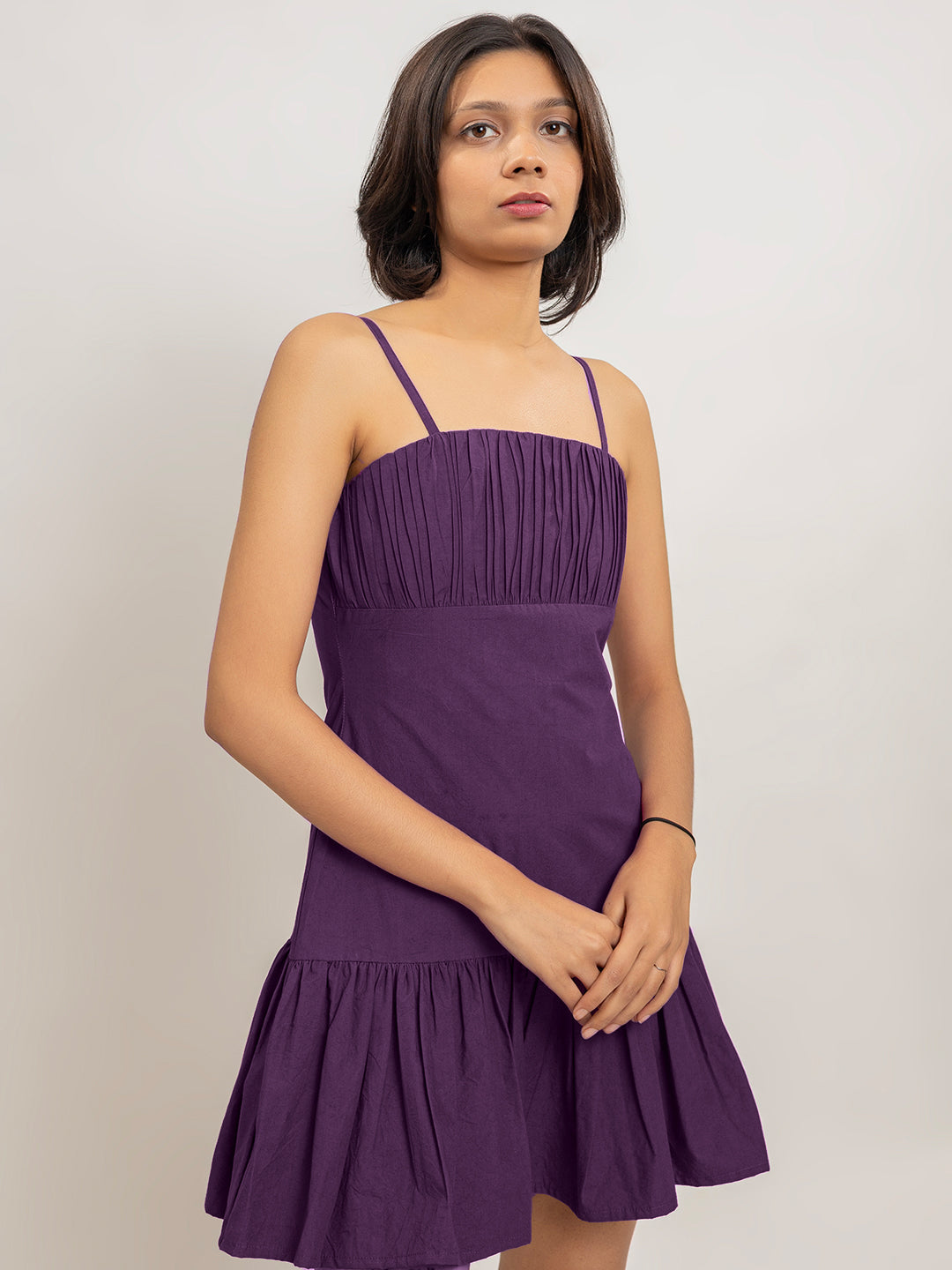 Li Mei Mini Dress with Gathers Detail