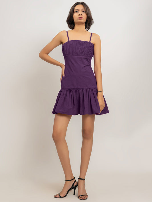 Li Mei Mini Dress with Gathers Detail
